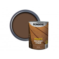 Ronseal 39087 Quick Drying Decking Stain Rich Teak 5 litre