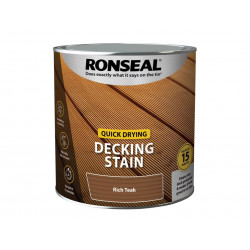 Ronseal 39080 Quick Drying Decking Stain Rich Teak 2.5 litre