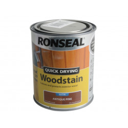 Ronseal 08736 Quick Drying Woodstain Satin Antique Pine 750ml