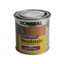 Ronseal 30608 Quick Drying Woodstain Satin Deep Mahogany 250ml