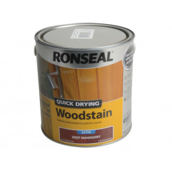 Ronseal 30945 Quick Drying Woodstain Satin Deep Mahogany 2.5 litre