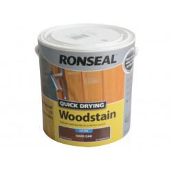 Ronseal 30948 Quick Drying Woodstain Satin Dark Oak 2.5 litre