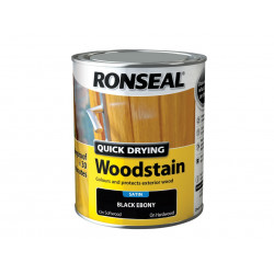 Ronseal 36952 Quick Drying Woodstain Satin Ebony 750ml