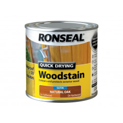 Ronseal 36945 Quick Drying Woodstain Satin Natural Oak 250ml