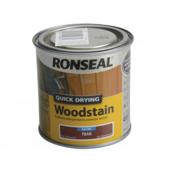 Ronseal 09476 Quick Drying Woodstain Satin Teak 250ml