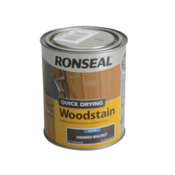 Ronseal 37462 Quick Drying Woodstain Satin Smoked Walnut 750ml