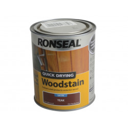 Ronseal 08734 Quick Drying Woodstain Satin Teak 750ml
