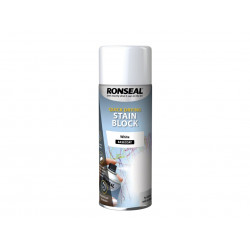 Ronseal 35103 Quick Drying Stain Block Aerosol White 400ml