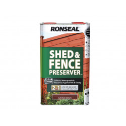 Ronseal 37651 Shed & Fence Preserver Autumn Brown 5 litre