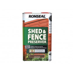 Ronseal 37650 Shed & Fence Preserver Dark Brown 5 litre