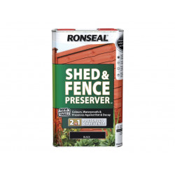 Ronseal 37653 Shed & Fence Preserver Black 5 litre
