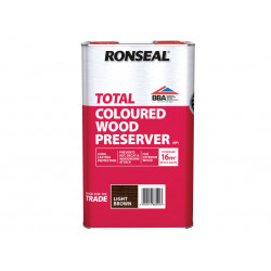 Ronseal 38592 Trade Total Wood Preserver Light Brown 5 litre