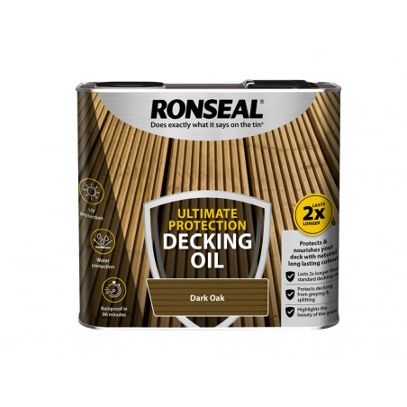 Ronseal 37295 Ultimate Protection Decking Oil Dark Oak 5 litre