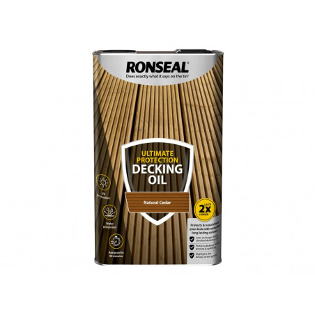 Ronseal 37298 Ultimate Protection Decking Oil Natural Cedar 5 litre