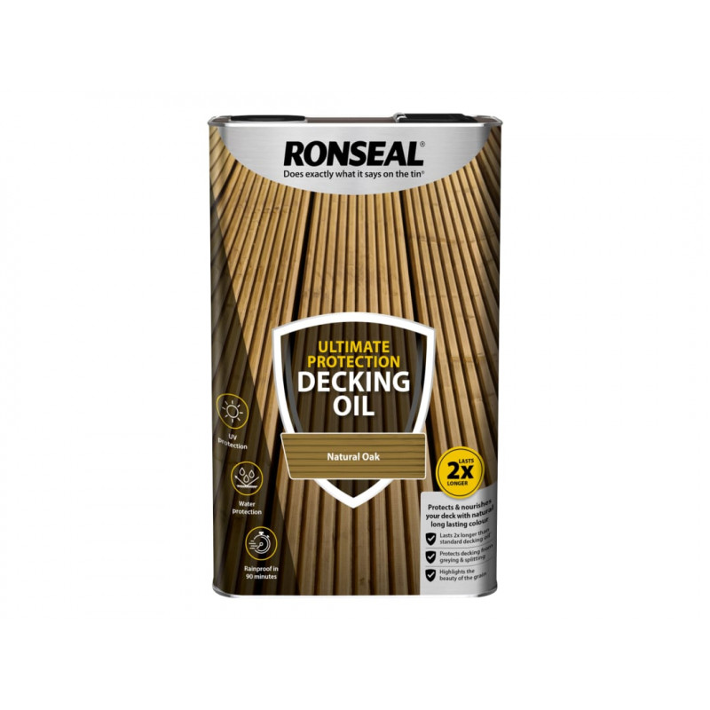 Ronseal 37299 Ultimate Protection Decking Oil Natural Oak 5 litre Ronseal 37299 Ultimate Protection Decking Oil Natural Oak 5 litre