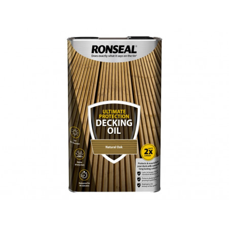 Ronseal 37299 Ultimate Protection Decking Oil Natural Oak 5 litre
