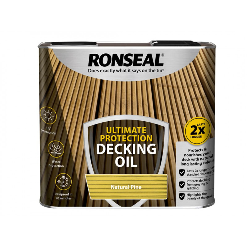 Ronseal 36936 Ultimate Protection Decking Oil Natural Pine 2.5 litre Ronseal 36936 Ultimate Protection Decking Oil Natural Pine 2.5 litre