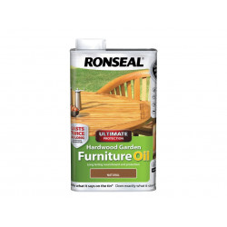 Ronseal 37356 Ultimate Protection Hardwood Garden Furniture Oil Natural 1 litre