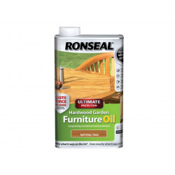 Ronseal 37358 Ultimate Protection Hardwood Garden Furniture Oil Natural Teak 1 litre