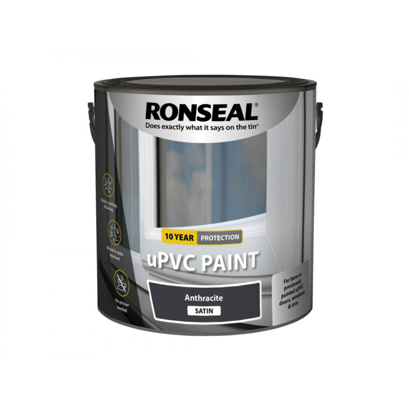 Ronseal 39401 uPVC Paint Anthracite Satin 2.5 litre Ronseal 39401 uPVC Paint Anthracite Satin 2.5 litre