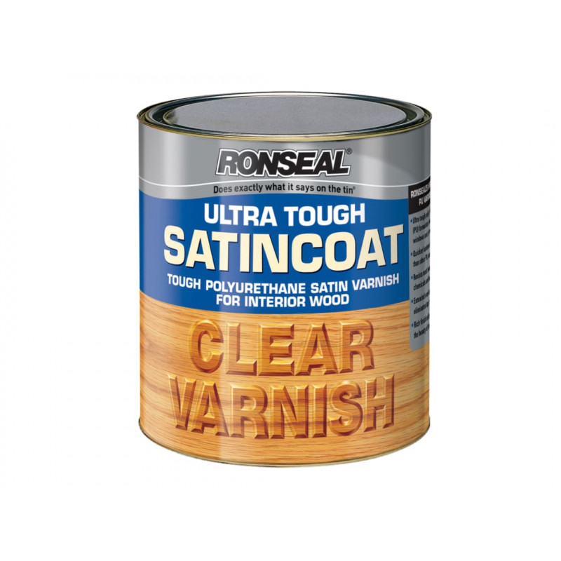 Ronseal 09009 Ultra Tough Internal Clear Satincoat Varnish 250ml Ronseal 09009 Ultra Tough Internal Clear Satincoat Varnish 250ml
