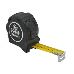 R.S.T. RSTBLACK5 Black Tape Measure 5m/16ft (Width 25mm)
