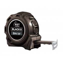 R.S.T. RSTBLACK8 Black Tape Measure 8m/26ft (Width 25mm)