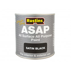 Rustins ASAPBL500 ASAP Paint Black 500ml