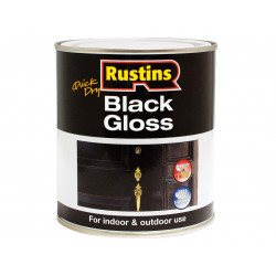 Rustins BLAGW250 Quick Dry Black Gloss 250ml