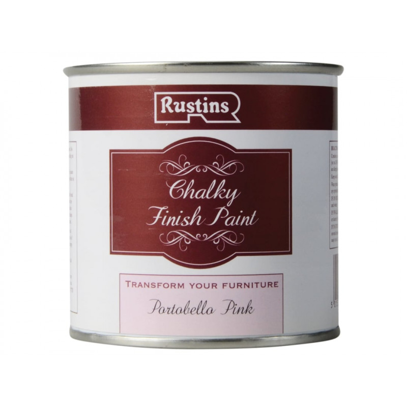 Rustins CHAPP250 Chalky Finish Paint Portobello Pink 250ml Rustins CHAPP250 Chalky Finish Paint Portobello Pink 250ml