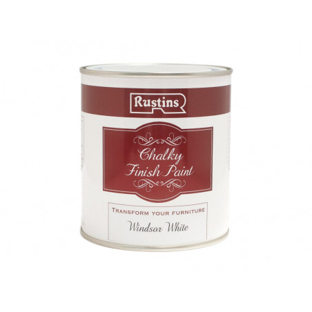 Rustins CHAPW250 Chalky Finish Paint Windsor White 250ml