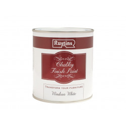 Rustins CHAPW500 Chalky Finish Paint Windsor White 500ml