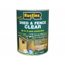 Rustins FSCL5000 Quick Dry Shed and Fence Clear Protector 5 litre