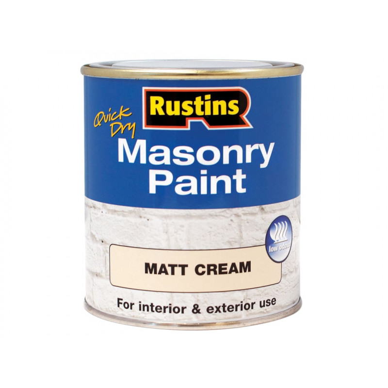 Rustins MASPC250 Quick Dry Masonry Paint Matt Cream 250ml Rustins MASPC250 Quick Dry Masonry Paint Matt Cream 250ml