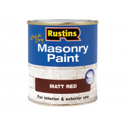 Rustins MASPR250 Quick Dry Masonry Paint Matt Red 250ml