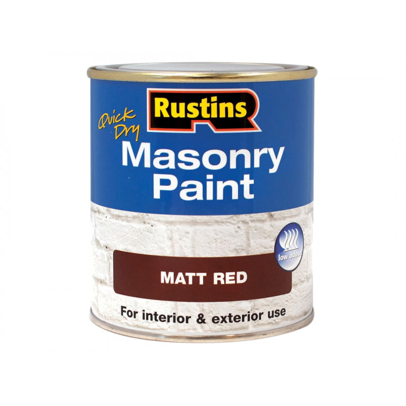 Rustins MASPR250 Quick Dry Masonry Paint Matt Red 250ml Rustins MASPR250 Quick Dry Masonry Paint Matt Red 250ml