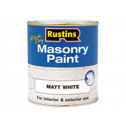 Rustins MASPW250 Quick Dry Masonry Paint Matt White 250ml