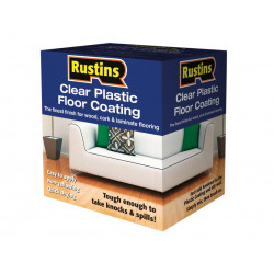 Rustins PCFS4000 Clear Plastic Floor Coating Kit Satin 4 litre