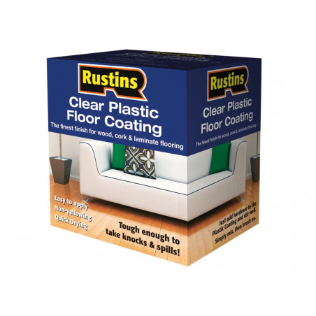 Rustins PCFS4000 Clear Plastic Floor Coating Kit Satin 4 litre