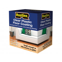 Rustins PCFS1000 Clear Plastic Floor Coating Kit Satin 1 litre