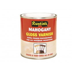 Rustins POGD250 Polyurethane Varnish & Stain Gloss Dark Oak 250ml