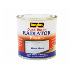 Rustins RADG250 Quick Dry Radiator Enamel Paint Gloss White 250ml