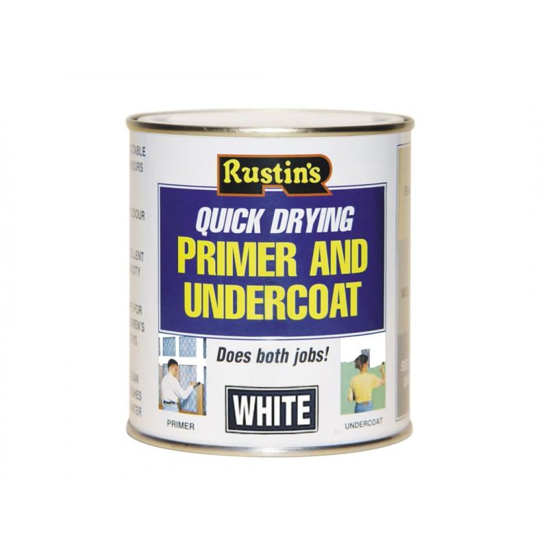 Rustins WHPU1000 Quick Dry Primer & Undercoat White 1 litre