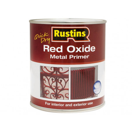 Rustins REDOW1000 Quick Dry Red Oxide Metal Primer 1 litre