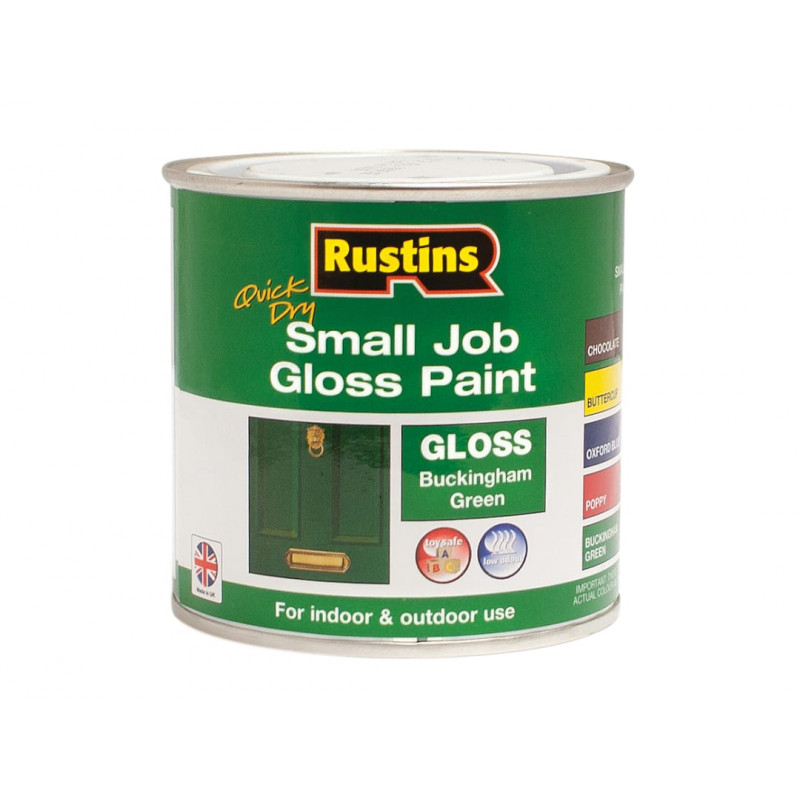 Rustins GPBGW250 Quick Dry Small Job Gloss Paint Buckingham Green 250ml