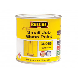 Rustins GPBUW250 Quick Dry Small Job Gloss Paint Buttercup 250ml