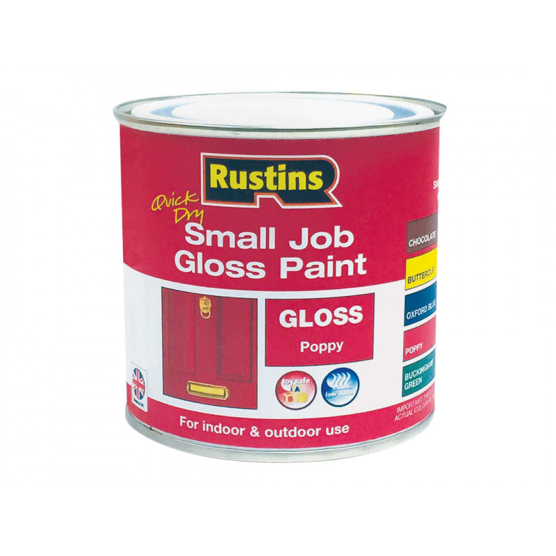 Rustins GPPOW250 Quick Dry Small Job Gloss Paint Poppy 250ml Rustins GPPOW250 Quick Dry Small Job Gloss Paint Poppy 250ml