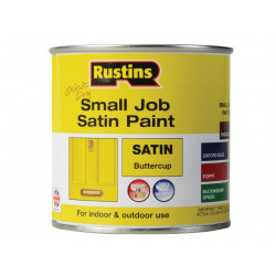 Rustins SPBUW250 Quick Dry Small Job Satin Paint Buttercup 250ml