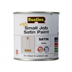Rustins SPWHW250 Quick Dry Small Job Satin Paint White 250ml