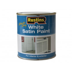 Rustins WHISW500 Quick Dry White Satin Paint 500ml